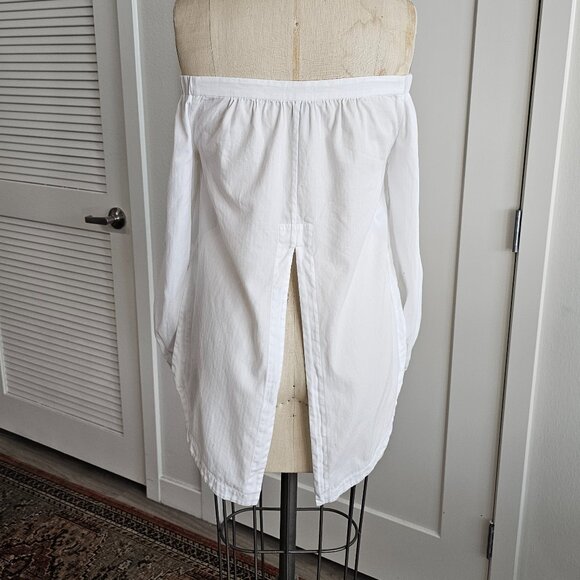 BCBGMAXAZRIA Off the Shoulder Cotton White Blouse in size S - Picture 5 of 7
